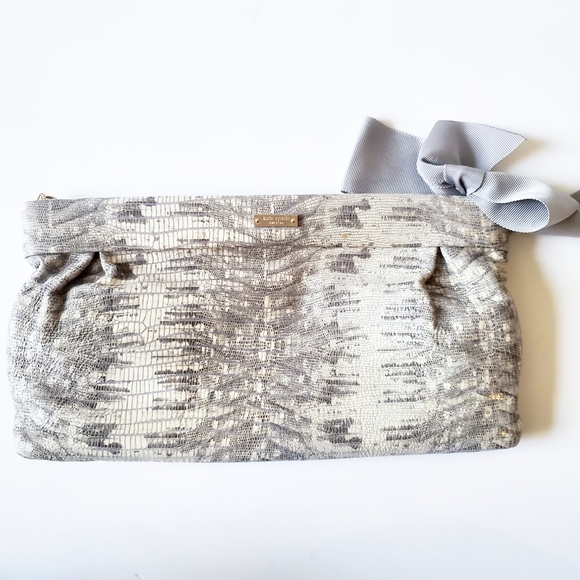 NWOT Kate Spade Bows Art Agathe Clutch - Picture 1 of 4